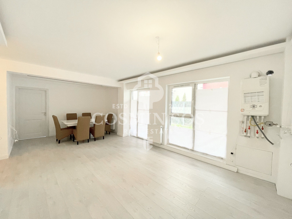 Apartament cu 3 camere de vanzare, cu gradina si parcare, Floresti